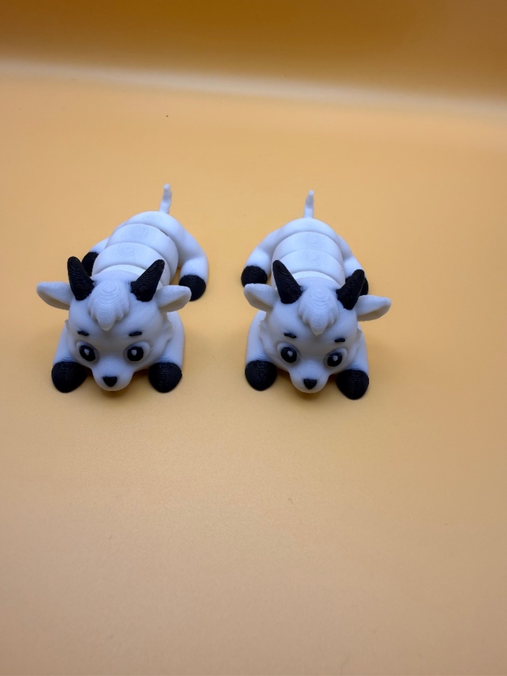 Cute Articulated Goat 3D Printed Flexible Figure Keychain Ready